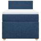 Preview: Boxspringbett mit Matratze Blau 80x200 cm Stoff