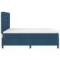 Preview: Boxspringbett mit Matratze & LED Blau 180x200 cm Stoff
