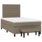 Preview: Boxspringbett mit Matratze Taupe 120x190 cm Stoff