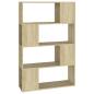 Preview: Bücherregal Raumteiler Sonoma-Eiche 80x24x124,5cm Holzwerkstoff