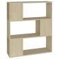 Preview: Bücherregal Raumteiler Sonoma-Eiche 80x24x94 cm Holzwerkstoff