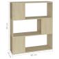 Preview: Bücherregal Raumteiler Sonoma-Eiche 80x24x94 cm Holzwerkstoff