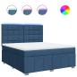 Preview: Boxspringbett mit Matratze Blau 180x200 cm Stoff