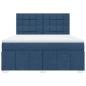 Preview: Boxspringbett mit Matratze Blau 180x200 cm Stoff