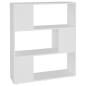 Preview: Bücherregal Raumteiler Weiß 80x24x94 cm Holzwerkstoff