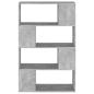 Preview: Bücherregal Raumteiler Betongrau 80x24x124,5 cm Holzwerkstoff