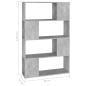 Preview: Bücherregal Raumteiler Betongrau 80x24x124,5 cm Holzwerkstoff
