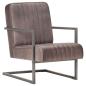Preview: ARDEBO.de - Freischwinger Sessel Distressed Braun Echtleder