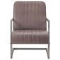Preview: Freischwinger Sessel Distressed Braun Echtleder