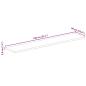 Preview: Tischplatte 140x60x3,8 cm Rechteckig Massivholz Mango