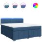 Preview: Boxspringbett mit Matratze Blau 180x200 cm Stoff
