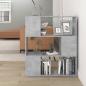 Preview: ARDEBO.de - Bücherregal Raumteiler Betongrau 80x24x94 cm Holzwerkstoff