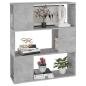 Preview: Bücherregal Raumteiler Betongrau 80x24x94 cm Holzwerkstoff