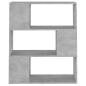 Preview: Bücherregal Raumteiler Betongrau 80x24x94 cm Holzwerkstoff