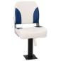 Preview: ARDEBO.de - 2-tlg. Bootssitz-Set Klappbar Blau und Weiß 41x36x48 cm