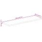 Preview: Tischplatte 120x70x3,8 cm Rechteckig Massivholz Mango