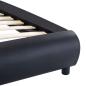 Preview: Bettgestell mit LED Schwarz Kunstleder 100x200 cm