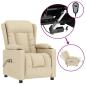 Preview: Massagesessel Elektrisch Creme Stoff