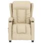 Preview: Massagesessel Elektrisch Creme Stoff