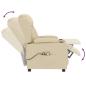Preview: Massagesessel Elektrisch Creme Stoff