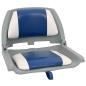 Preview: 2-tlg. Bootssitz-Set Klappbar Blau und Weiß 48x51x41 cm