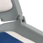 Preview: 2-tlg. Bootssitz-Set Klappbar Blau und Weiß 48x51x41 cm