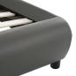 Preview: Bettgestell mit LED Grau Kunstleder 140x200 cm