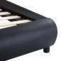 Preview: Bettgestell mit LED Schwarz Kunstleder 180x200 cm