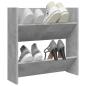 Preview: Wand-Schuhschrank Betongrau 60x18x60 cm Holzwerkstoff
