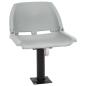 Preview: 4-tlg. Bootssitz-Set Klappbar Kein Kissen Grau 48x51x41 cm