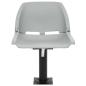 Preview: 4-tlg. Bootssitz-Set Klappbar Kein Kissen Grau 48x51x41 cm