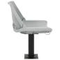Preview: 4-tlg. Bootssitz-Set Klappbar Kein Kissen Grau 48x51x41 cm