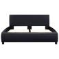 Preview: Bett mit LED-Beleuchtung ohne Matratze Schwarz 120x200 cm