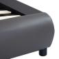 Preview: Bettgestell mit LED Grau Kunstleder 160x200 cm