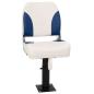 Preview: ARDEBO.de - 2-tlg. Bootssitz-Set Klappbar Blau und Weiß 41x36x48 cm