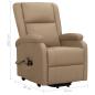 Preview: Massagesessel mit Aufstehhilfe Cappuccino-Braun Kunstleder