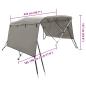 Preview: 4-Bow Bimini-Top mit Seitenteilen 243x(185-198)x137 cm
