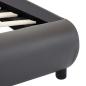Preview: Bettgestell mit LED Grau Kunstleder 90×200 cm