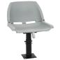 Preview: 4-tlg. Bootssitz-Set Klappbar Kein Kissen Grau 48x51x41 cm