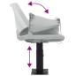 Preview: 4-tlg. Bootssitz-Set Klappbar Kein Kissen Grau 48x51x41 cm