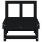 Preview: Garten-Mittelsofa Schwarz Massivholz Kiefer