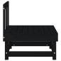 Preview: Garten-Mittelsofa Schwarz Massivholz Kiefer