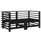 Preview: Garten-Ecksofas 2 Stk. Schwarz Massivholz Kiefer