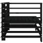 Preview: Garten-Ecksofas 2 Stk. Schwarz Massivholz Kiefer