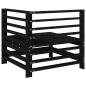 Preview: Garten-Ecksofas 2 Stk. Schwarz Massivholz Kiefer