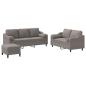 Preview: 3-tlg. Sofagarnitur mit Kissen Taupe Stoff