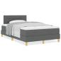 Preview: Boxspringbett mit Matratze Dunkelgrau 120x190 cm Stoff