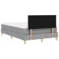 Preview: Boxspringbett mit Matratze Hellgrau 120x190 cm Stoff