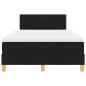 Preview: Boxspringbett mit Matratze Schwarz 120x190 cm Stoff