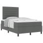 Preview: Boxspringbett mit Matratze Dunkelgrau Kleines Doppelstoff